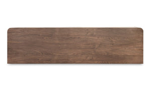 lifestyle view of Round Off Sideboard Walnut luxury Buffets & Sideboard