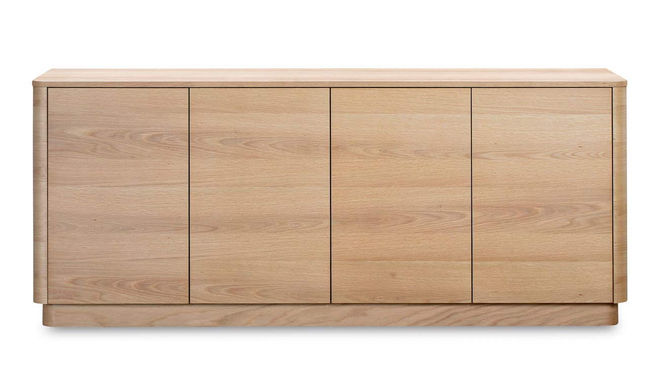 front view of Round Off Sideboard Oak luxury Buffets & Sideboard