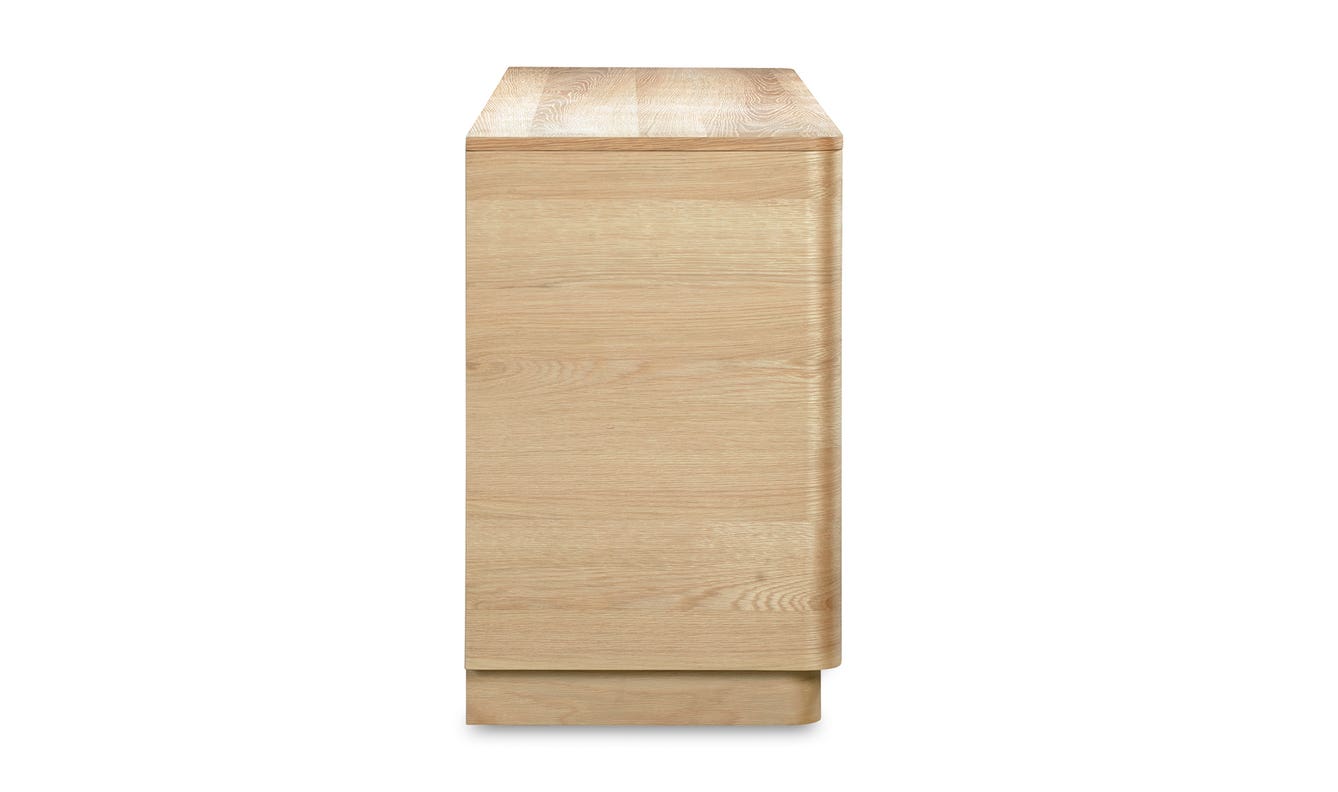 lifestyle view of Round Off Sideboard Oak luxury Buffets & Sideboard