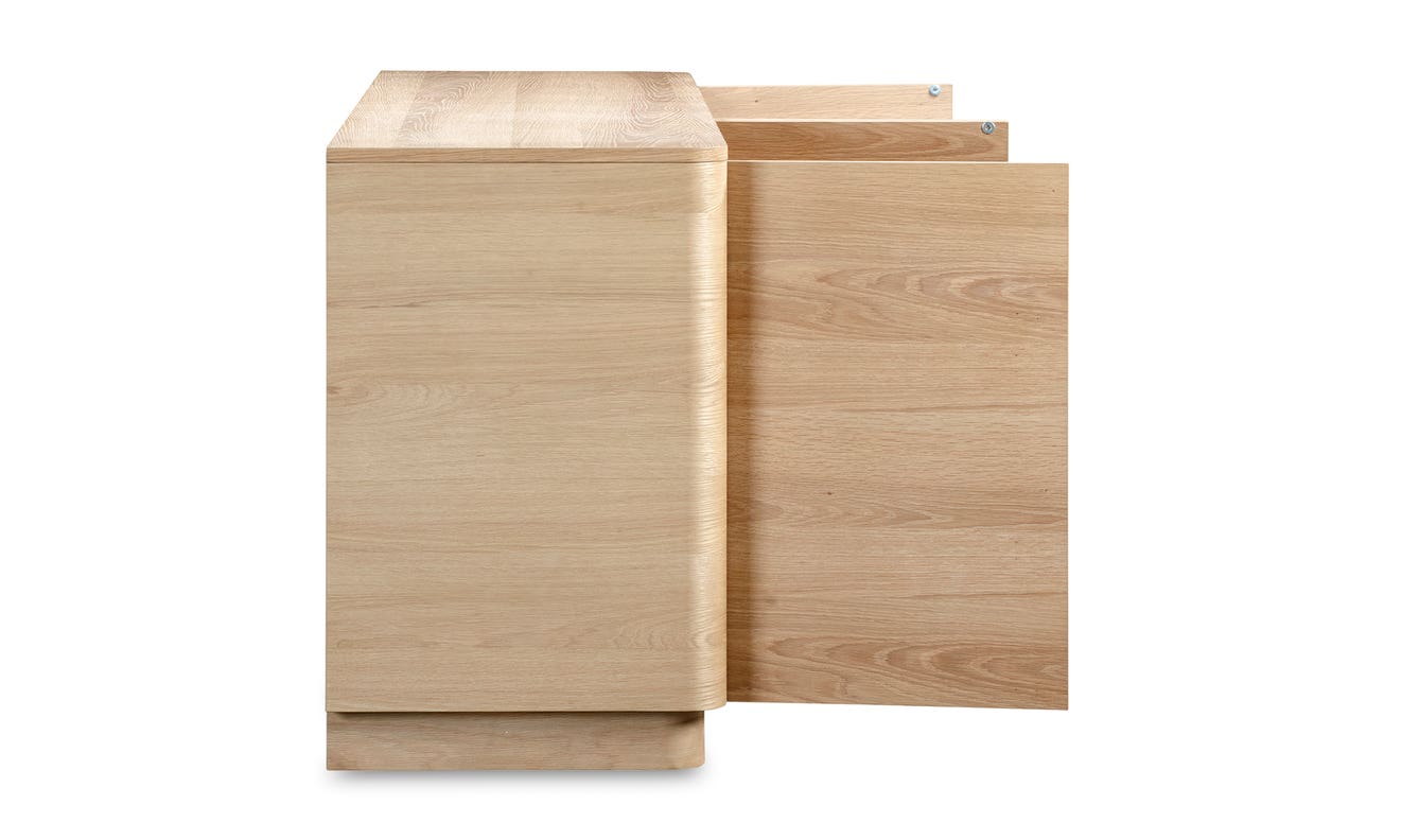 lifestyle view of Round Off Sideboard Oak luxury Buffets & Sideboard