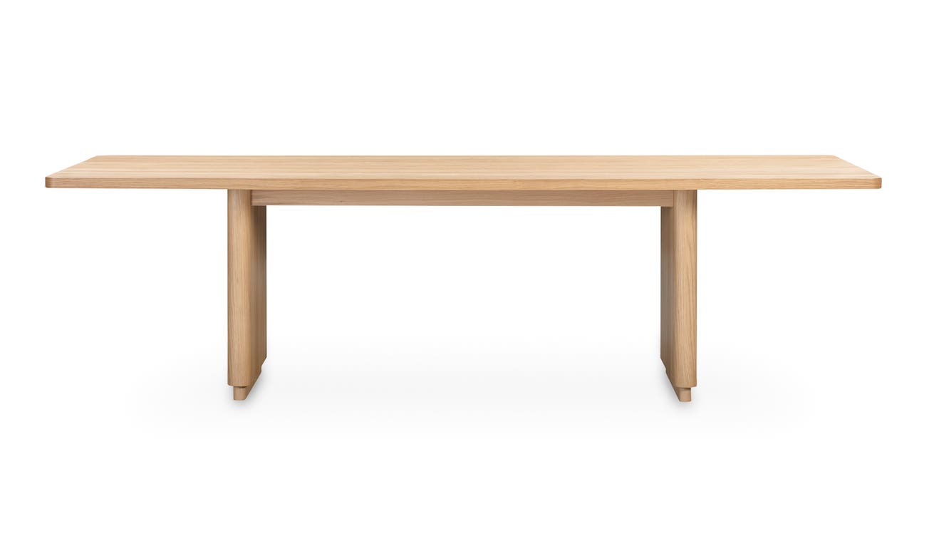 front view of Round Off Dining Table Large Oak luxury Kitchen & Dining Room Table