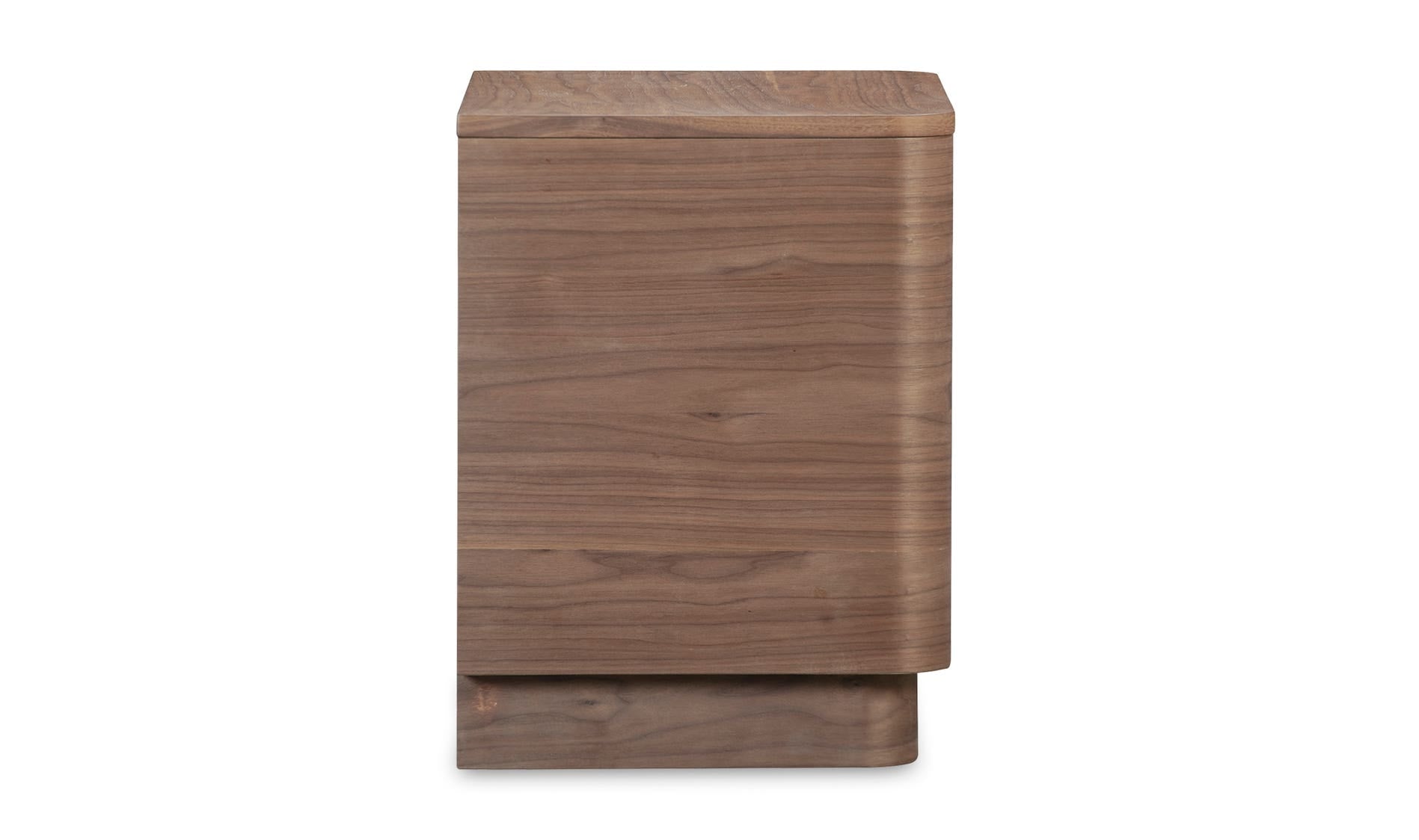 Round Off Tall Nightstand Walnut