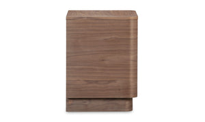 Round Off Tall Nightstand Walnut