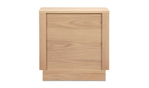 Round Off Tall Nightstand Oak