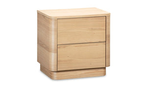 Round Off Tall Nightstand Oak