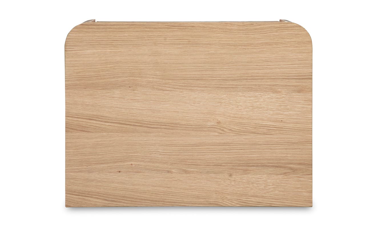 Round Off Tall Nightstand Oak