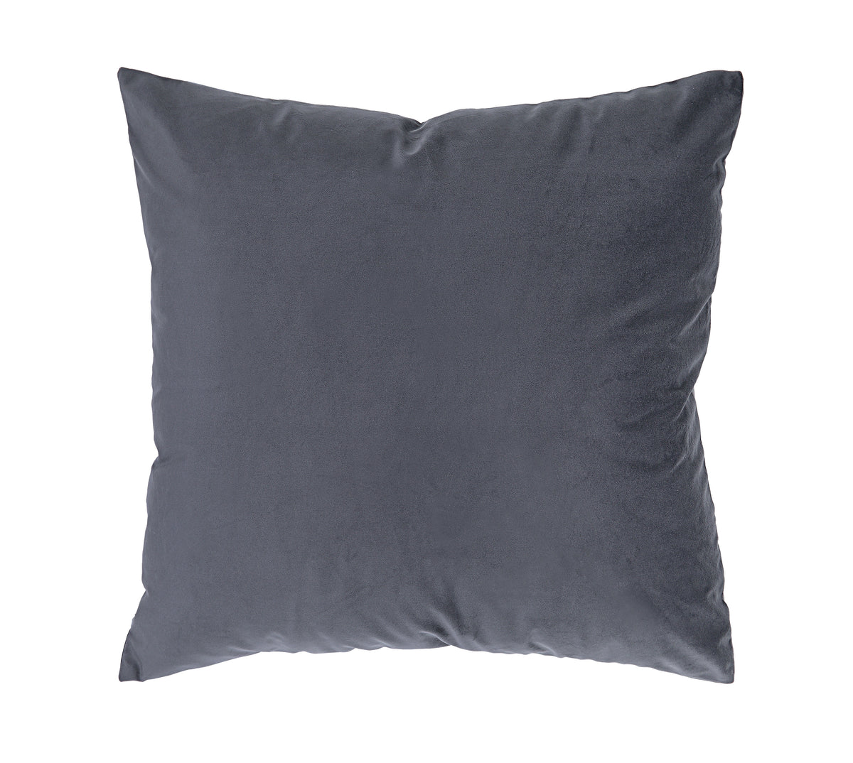 Anemone Indoor Pillow in dark gray, plush fabric, square shape, front view