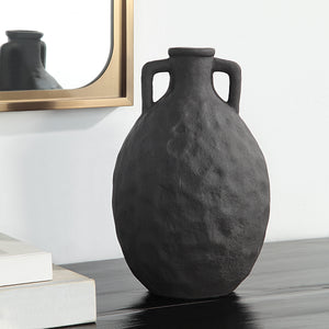 Fox Vase by Renwil displayed on a table, with a mirror in the background.