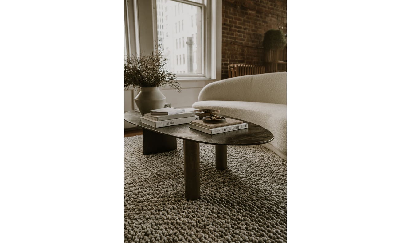 angle view of Nicko Coffee Table Black luxury Coffee Table