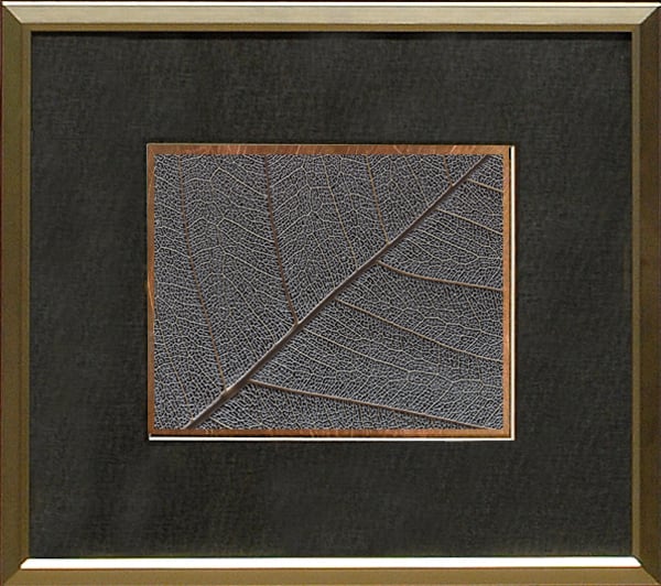 front view of Copper Leaf Detail ii luxury Artwork