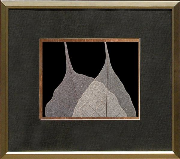 front view of Copper Leaf Detail iii luxury Artwork