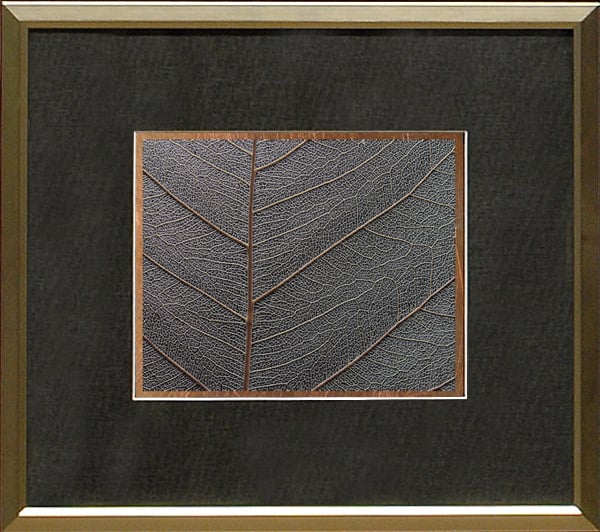 front view of Copper Leaf Detail iv luxury Artwork
