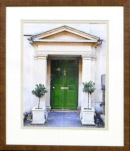 front view of Green Georgian Door Series I luxury Artwork