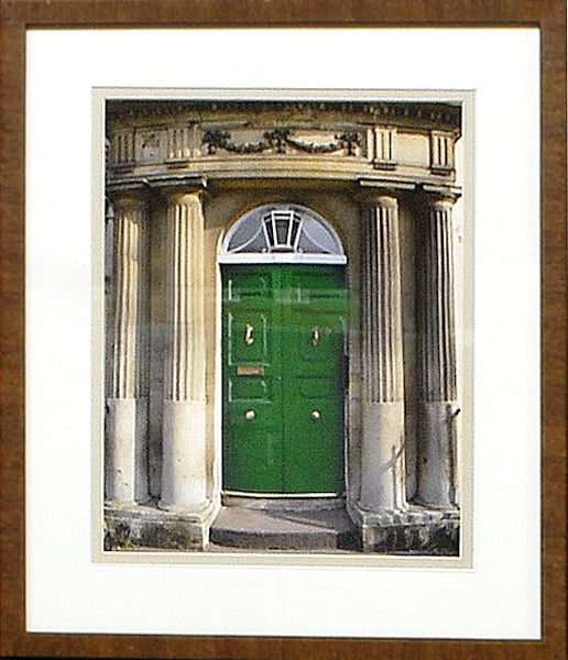 front view of Green Georgian Door Series II luxury Artwork