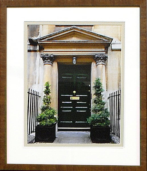 front view of Green Georgian Door Series III luxury Artwork