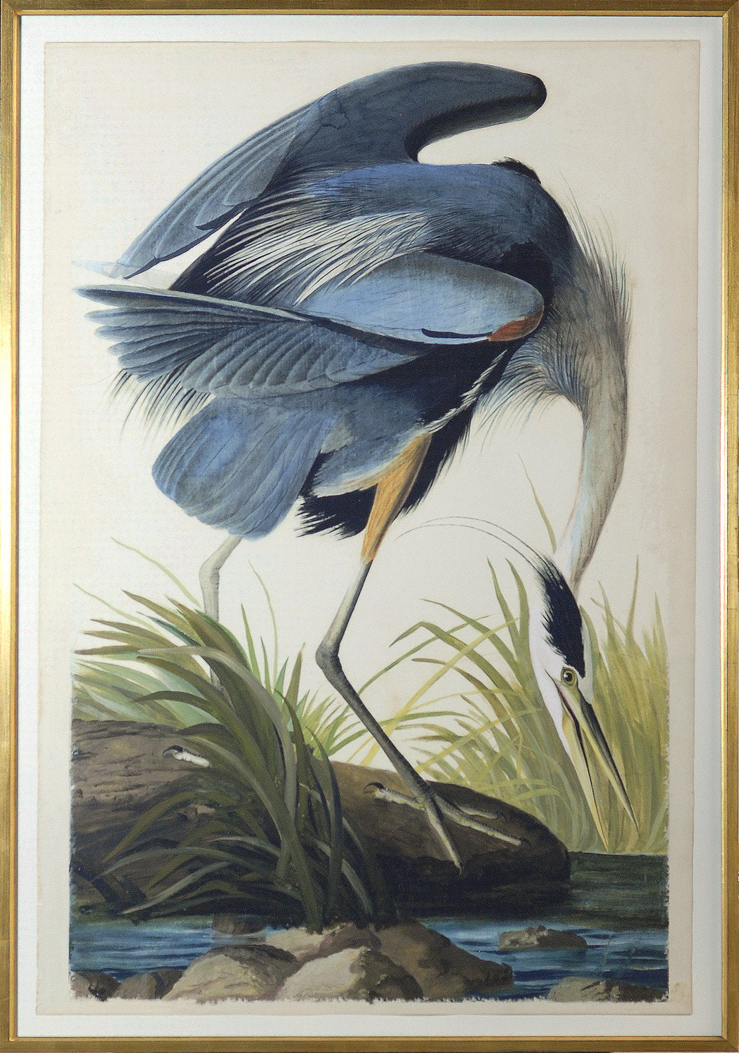 front view of Blue Heron luxury Artwork