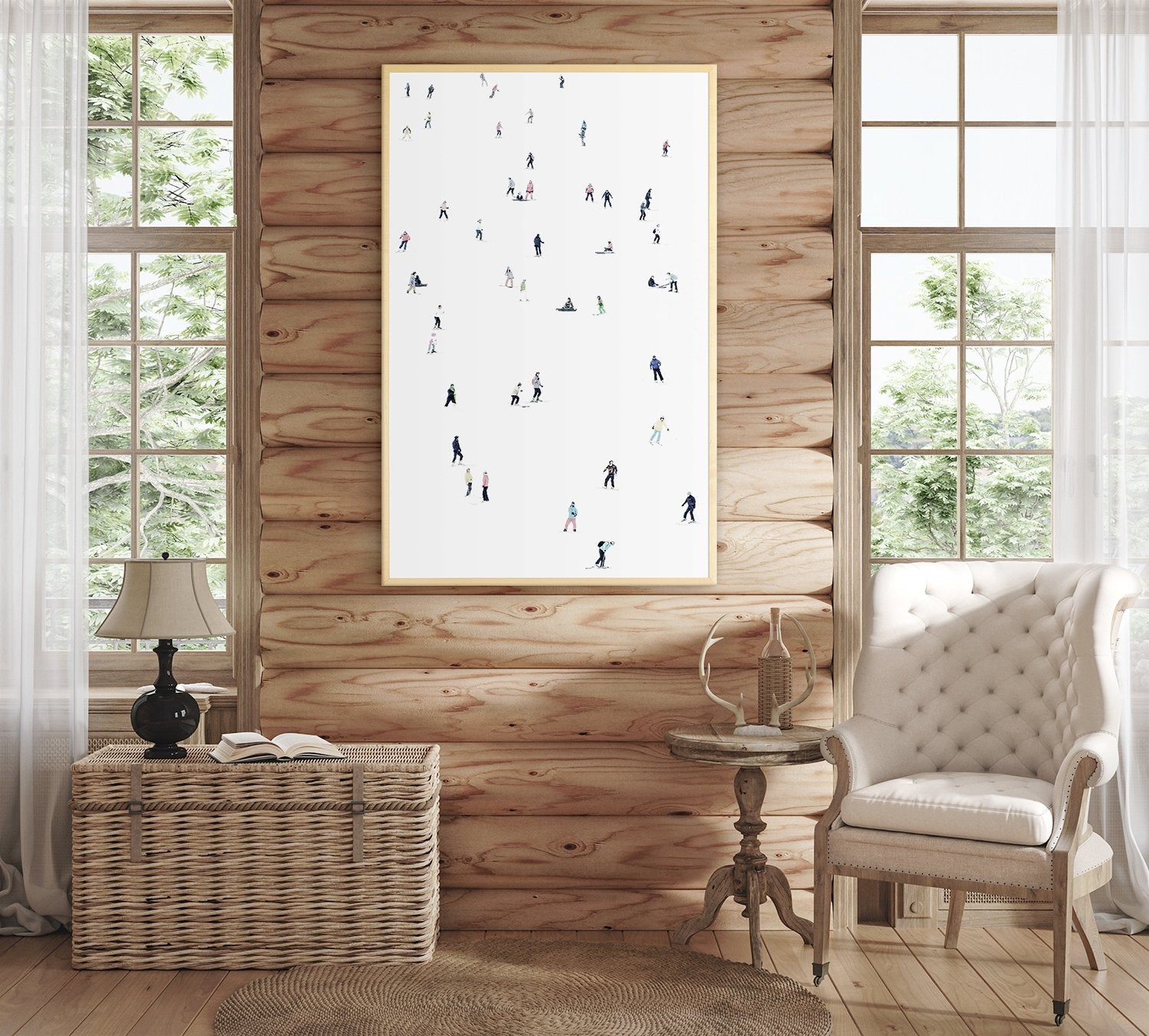 side view of Down Hill luxury Artwork