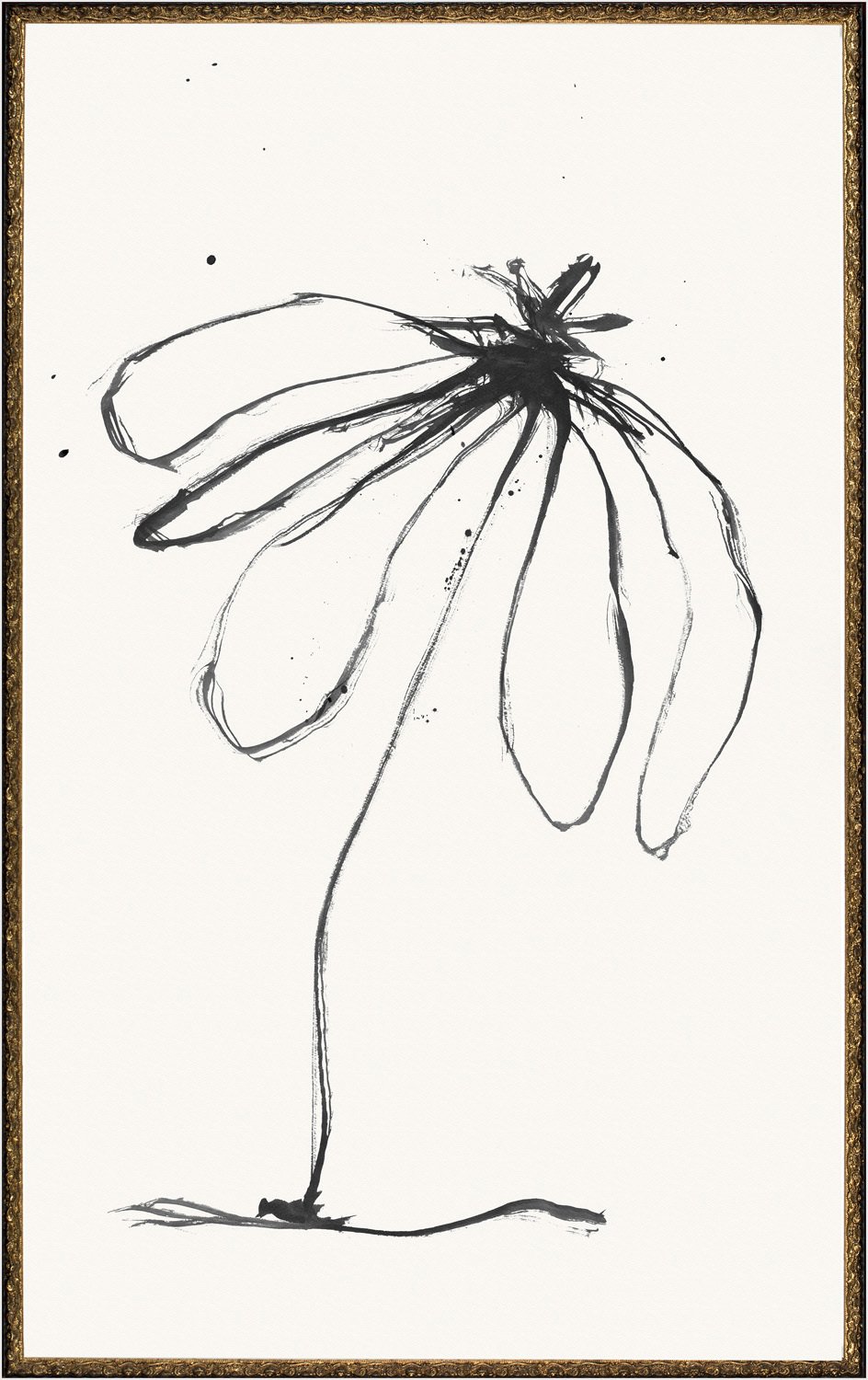 front view of Flower Gesture I luxury Artwork