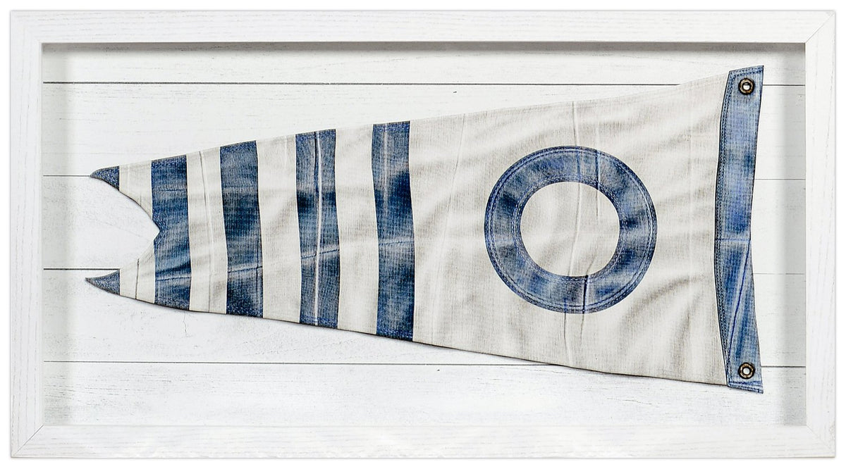 front view of Yachting Burgee B Stripe luxury Artwork