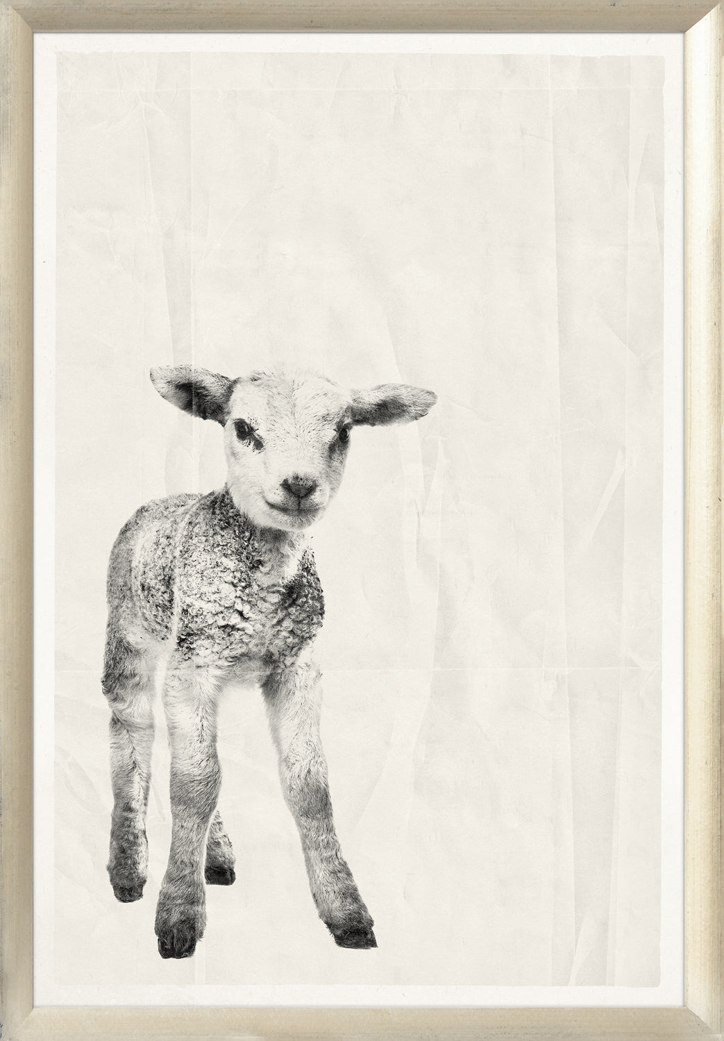 front view of Vintage Babies Lamb luxury Artwork