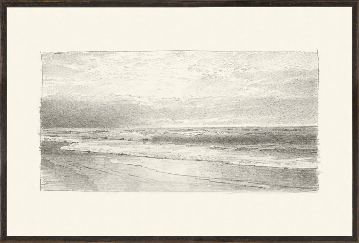 front view of Richards Folio, Graphite Seascape II 1870 luxury Artwork