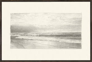 Richards - Folio, Paysage marin en graphite II - 1870