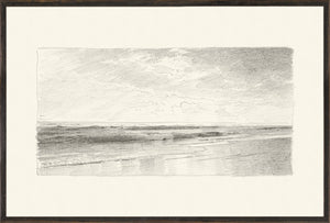 Richards - Folio, Paysage marin en graphite III - 1870