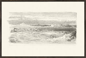 Richards - Folio, Paysage marin en graphite VI - 1870