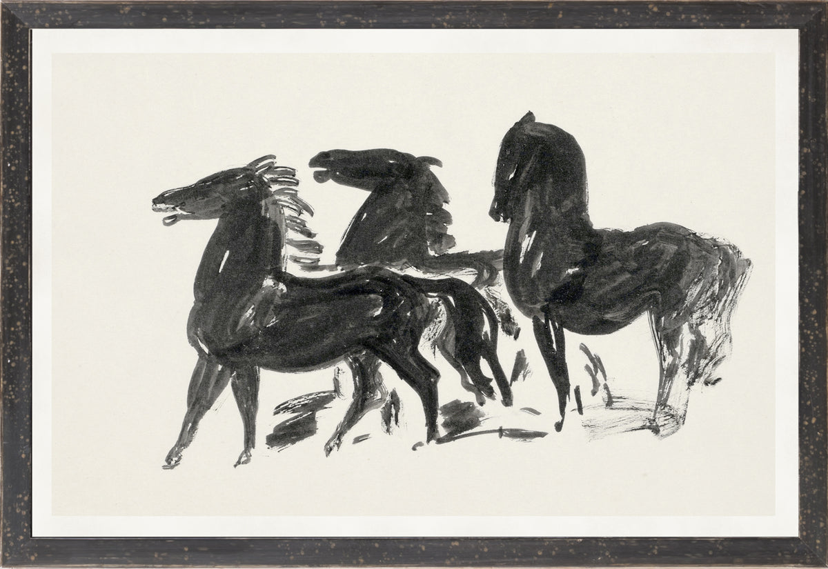 front view of Collection 12 Gestel, Three Horses 1900 luxury Artwork
