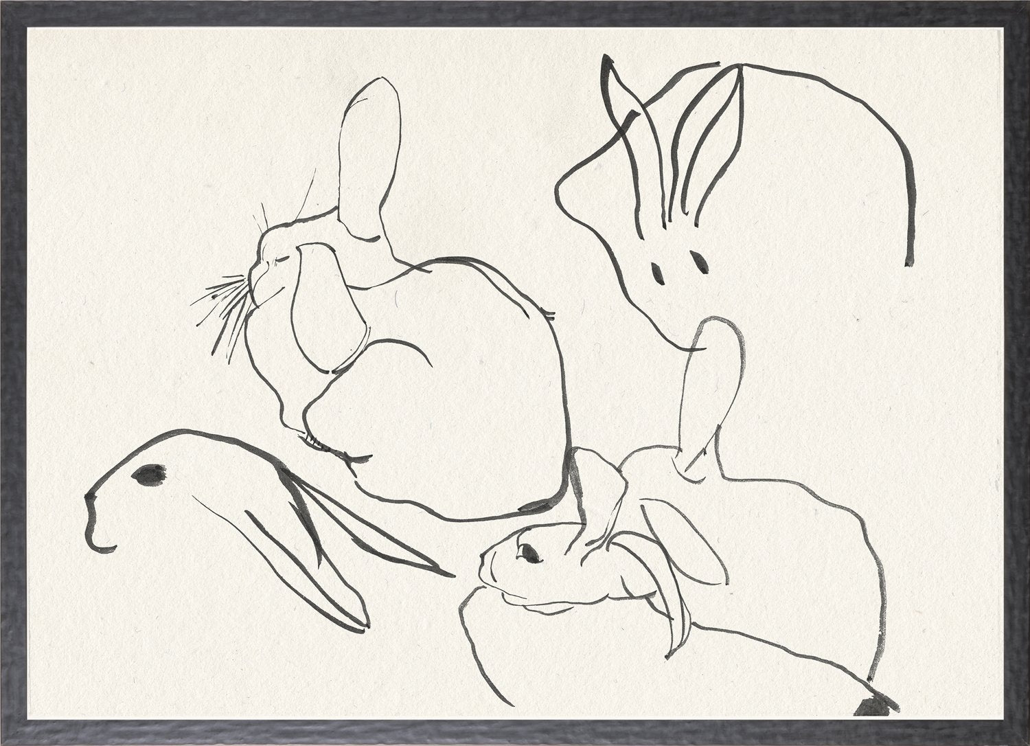 front view of Collection 12 Cachet, Rabbit Study 1896 luxury Artwork