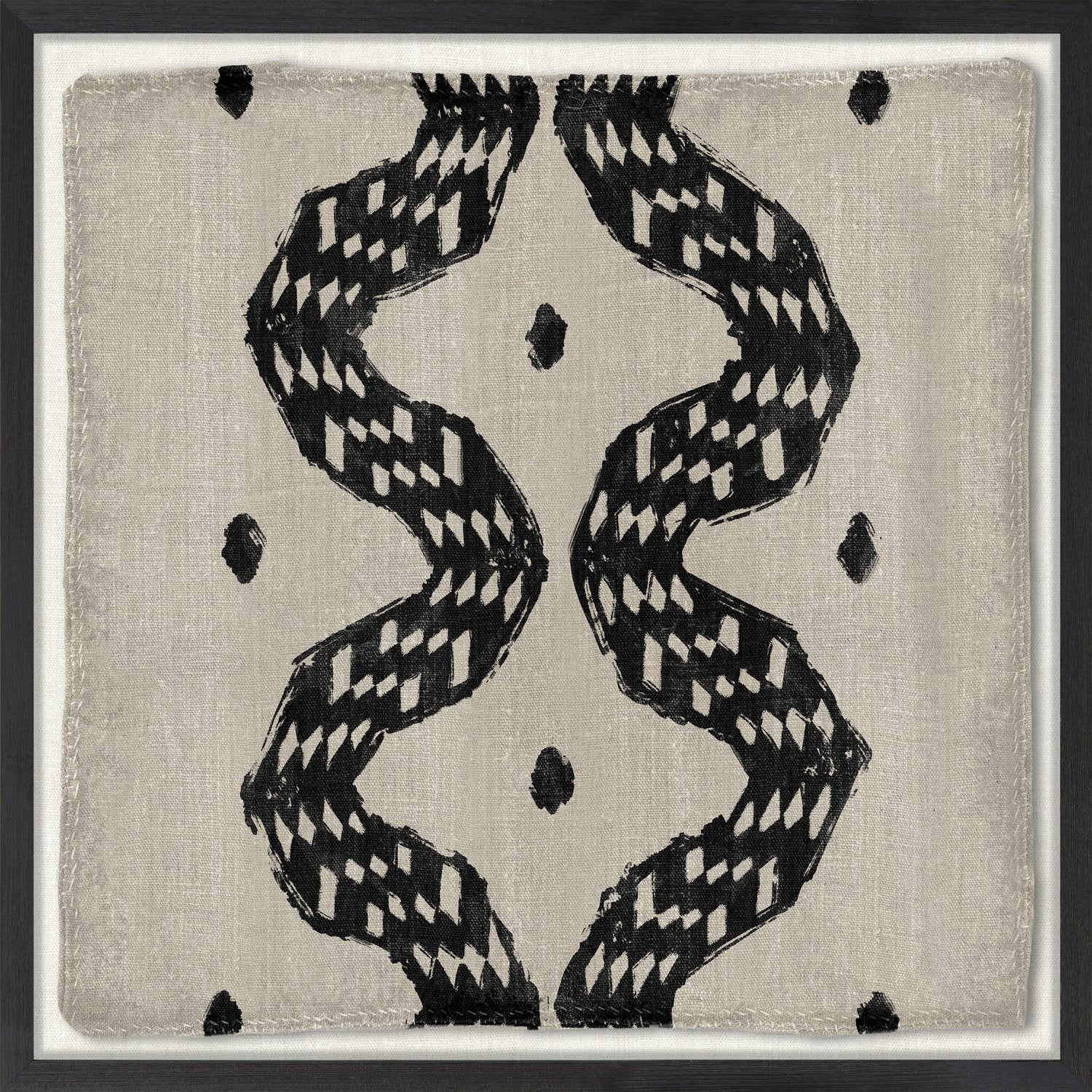 front view of Woven Tribe Medley III luxury Artwork