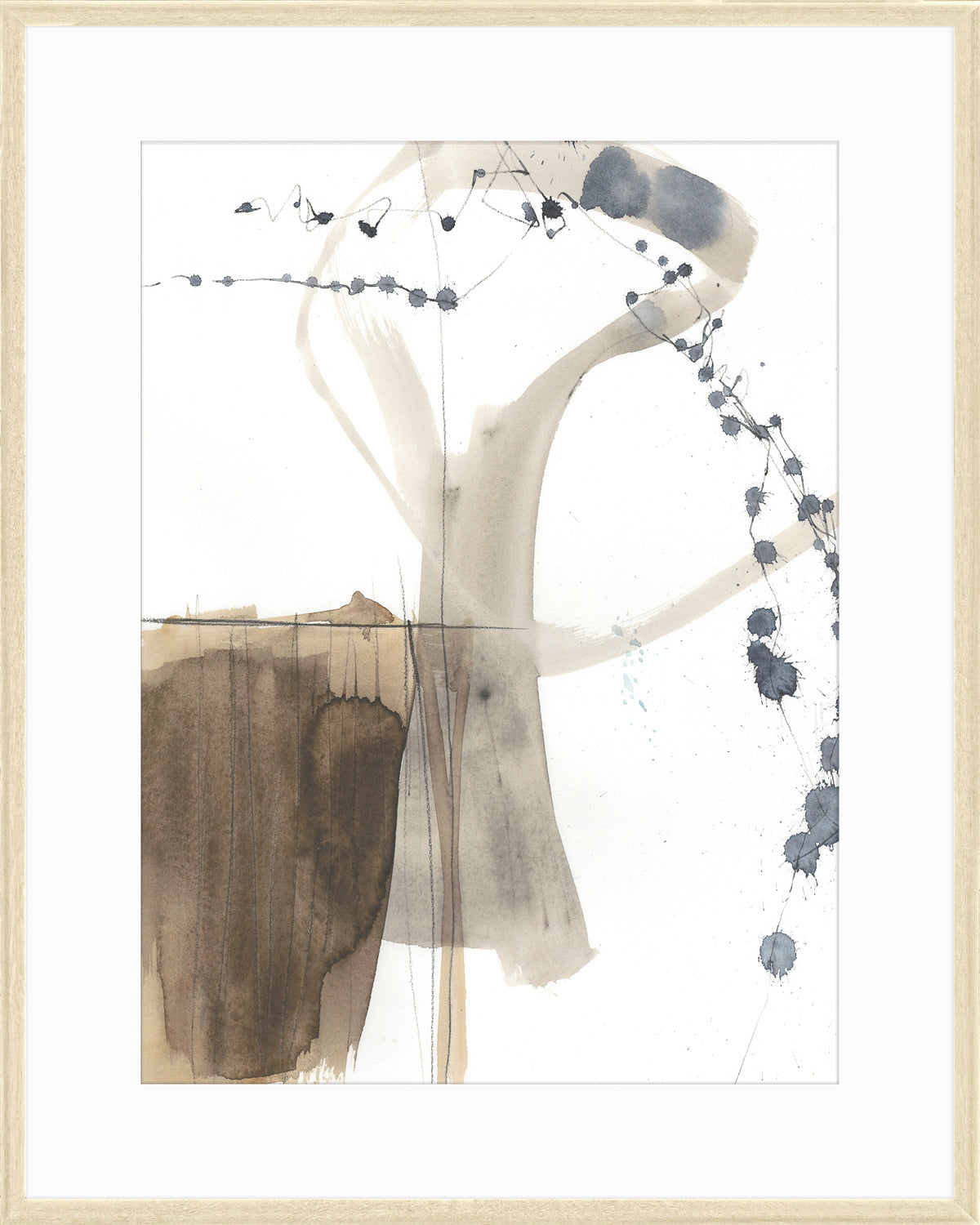 front view of Umber Connection I luxury Artwork