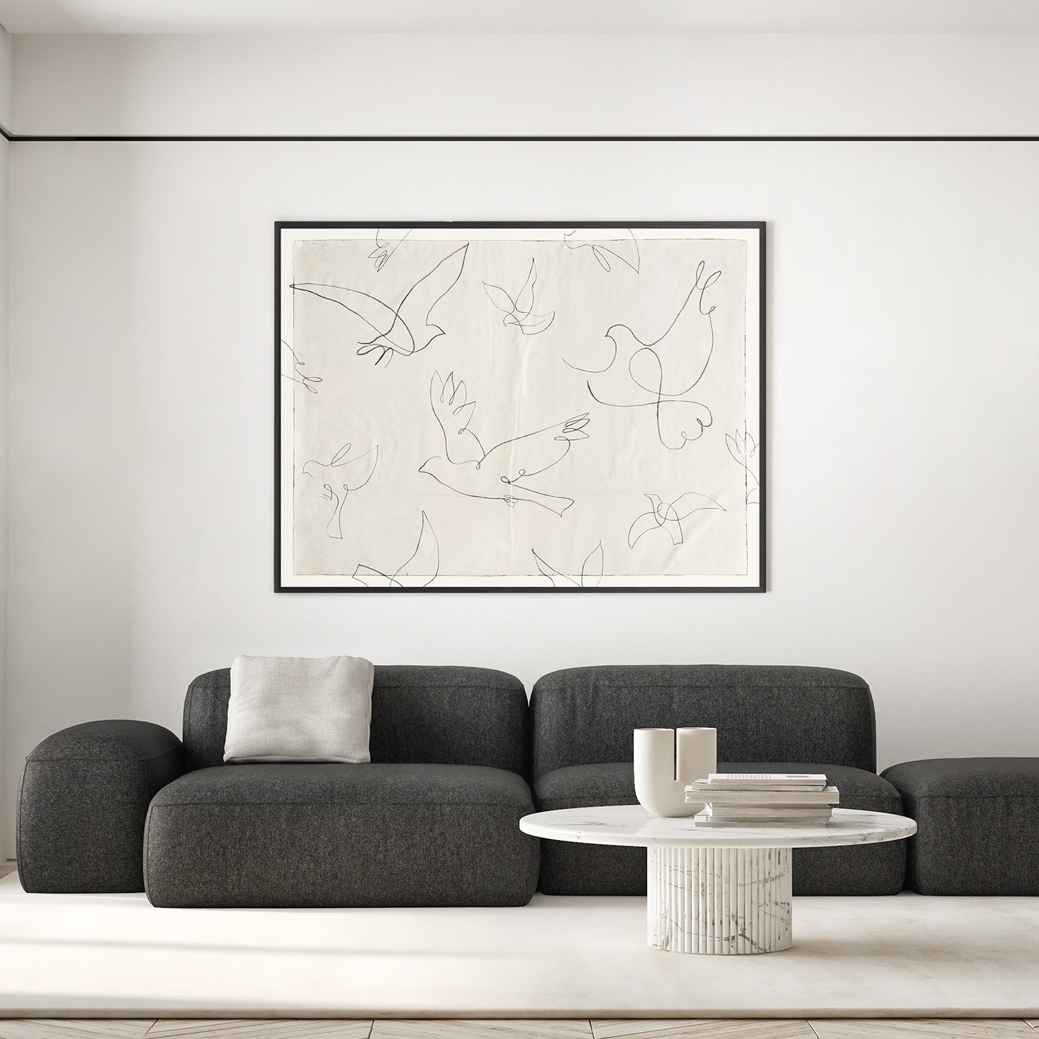 side view of Gestured Flight luxury Artwork