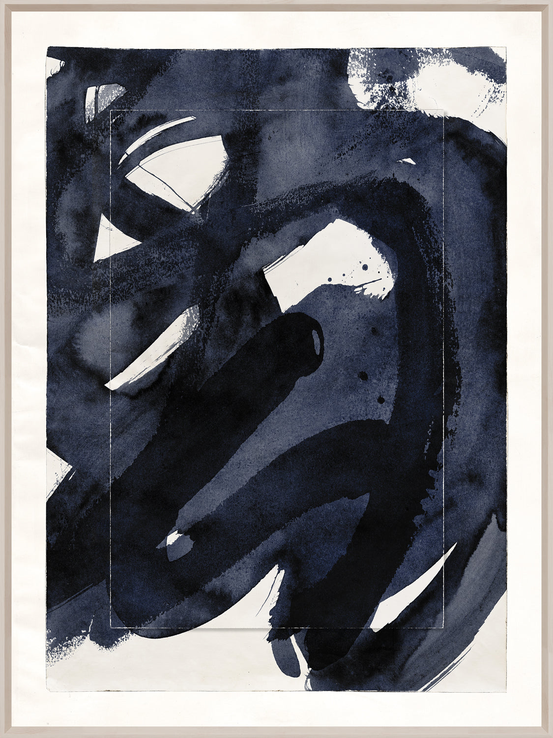 front view of Indigo In Motion I luxury Artwork