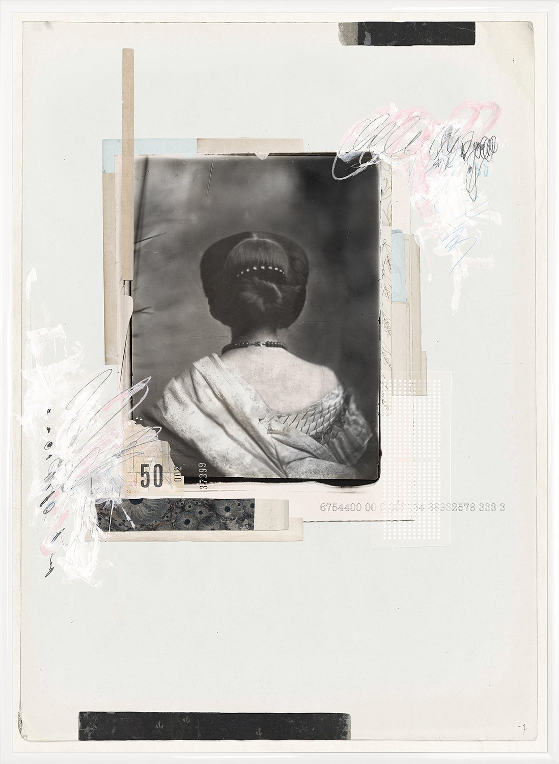 front view of Vintage Collage I luxury Artwork