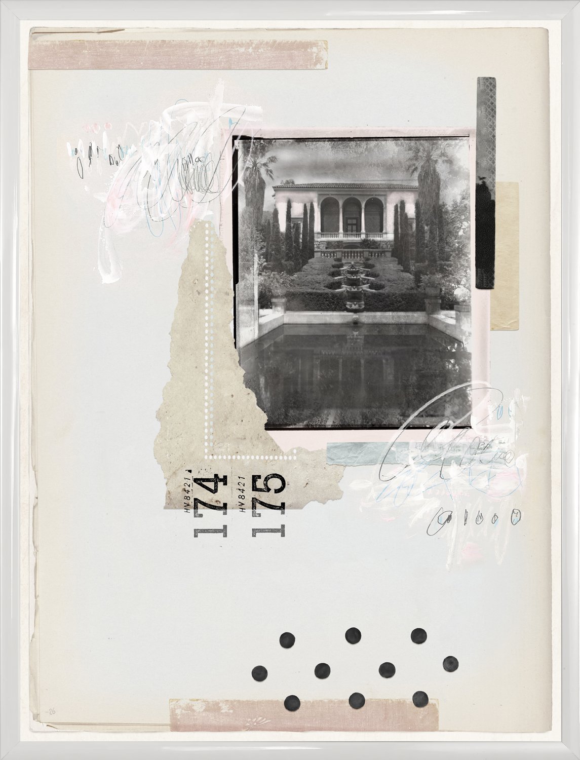 front view of Vintage Collage II luxury Artwork