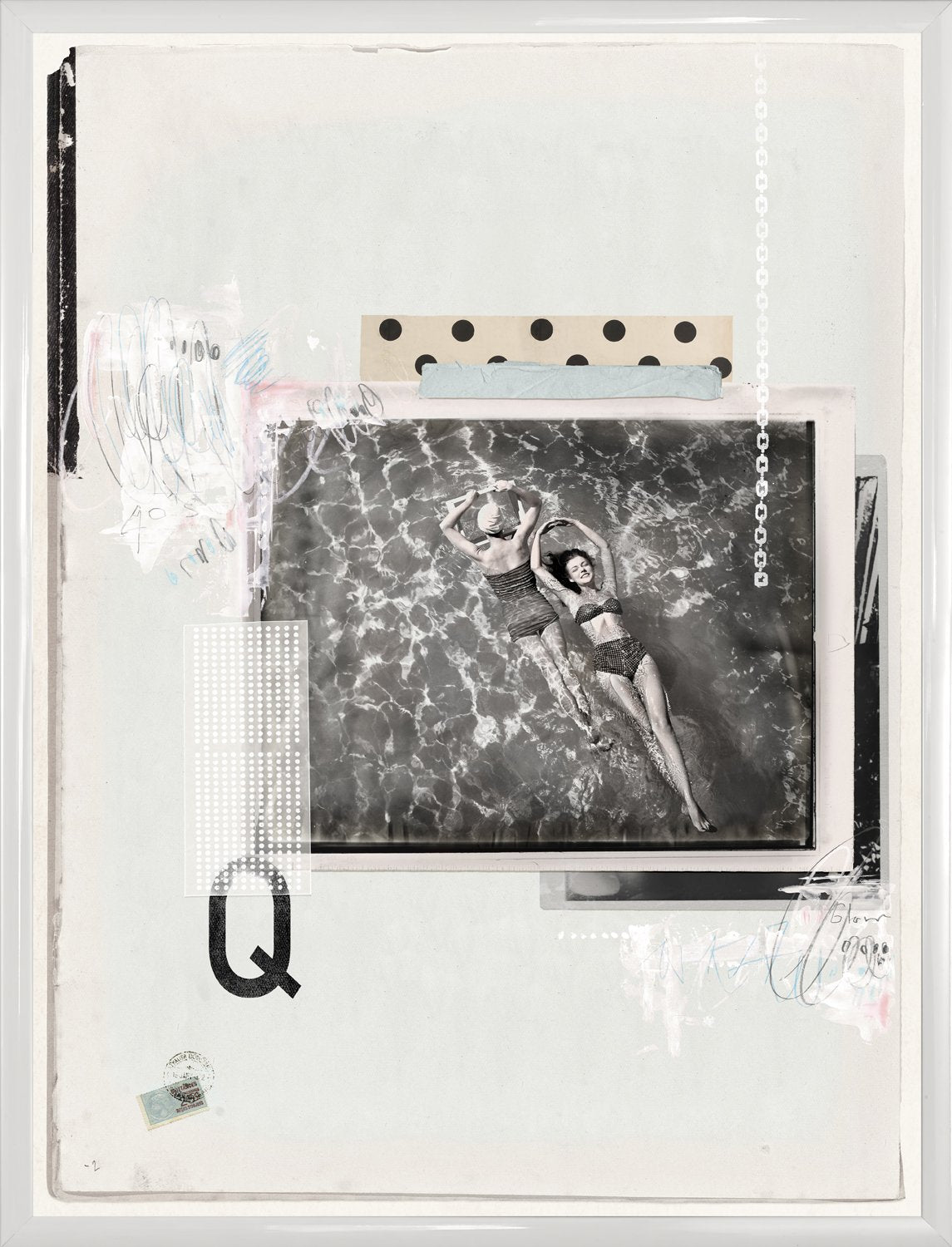 front view of Vintage Collage III luxury Artwork