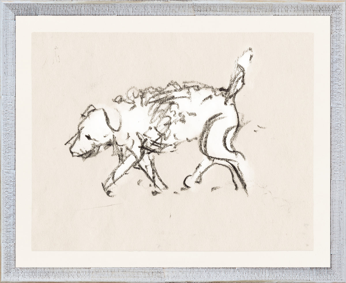 front view of Collection 08 Dog Study, 1930 luxury Artwork