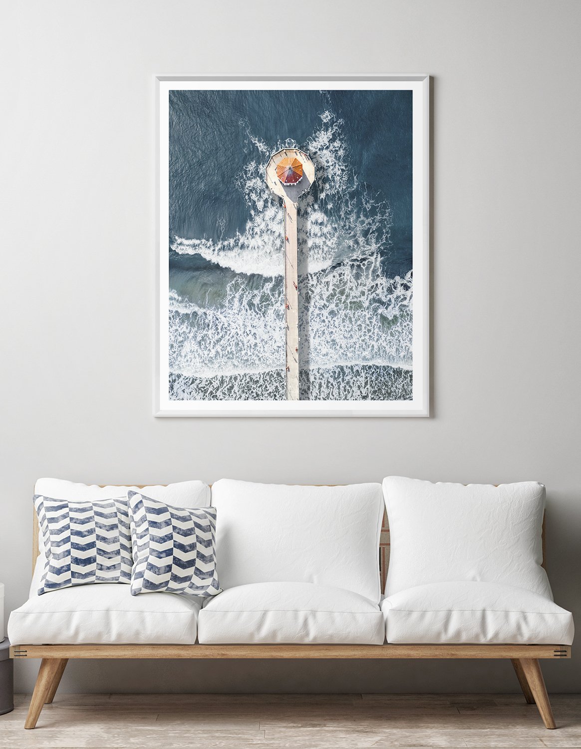 angle view of Manhattan Beach Pier luxury Artwork