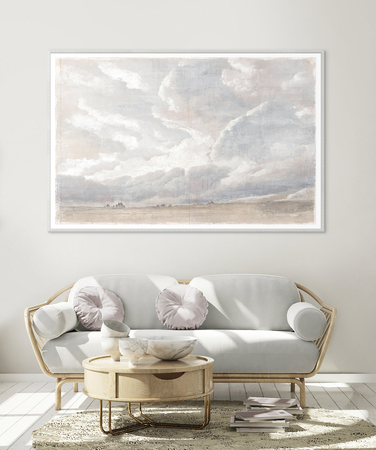 front view of Study Of Clouds Near Rome, 1801 luxury Artwork