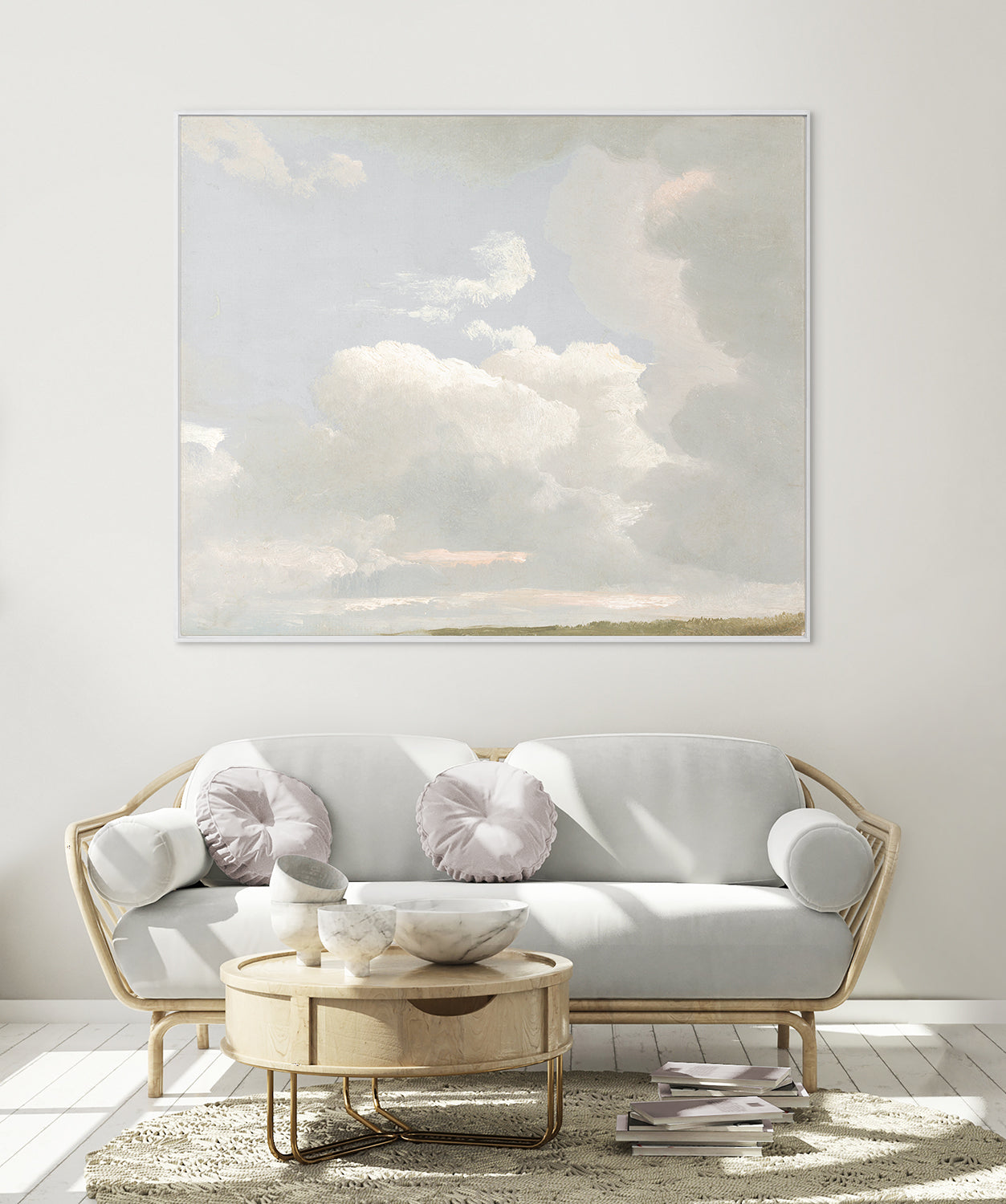 front view of Cloud Study C. 1800 luxury Artwork