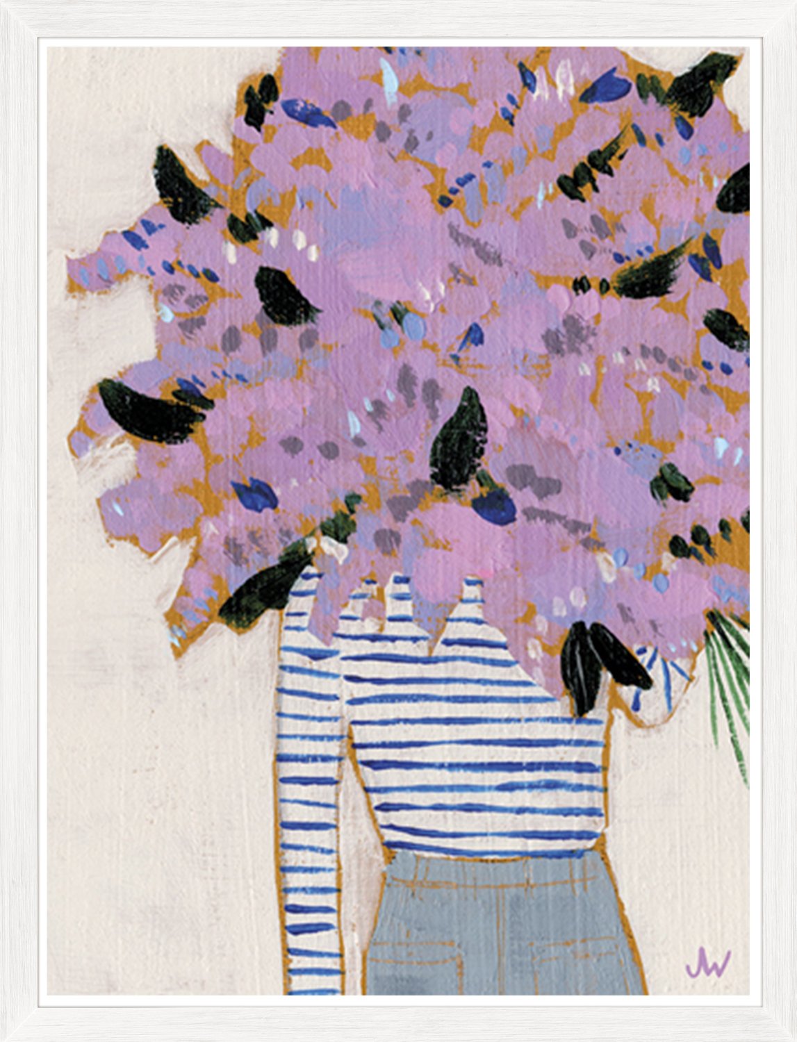 front view of Fashion Floral Violet luxury Artwork