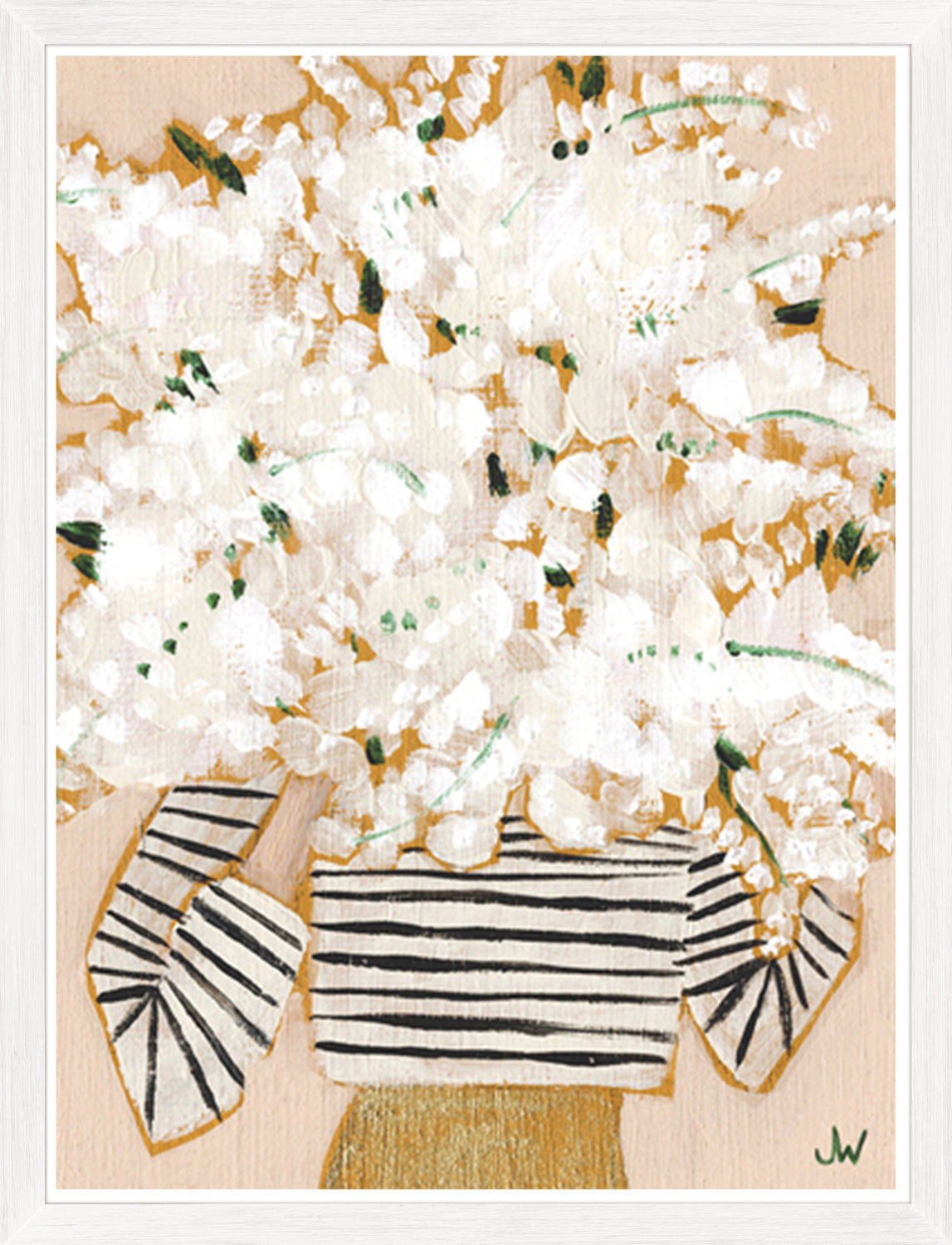 front view of Fashion Floral Jasmine luxury Artwork