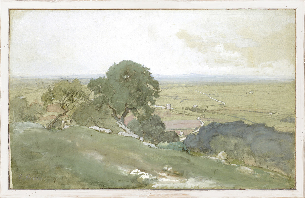 front view of Petite Scapes Olive Trees At Tivoli C. 1873 luxury Artwork