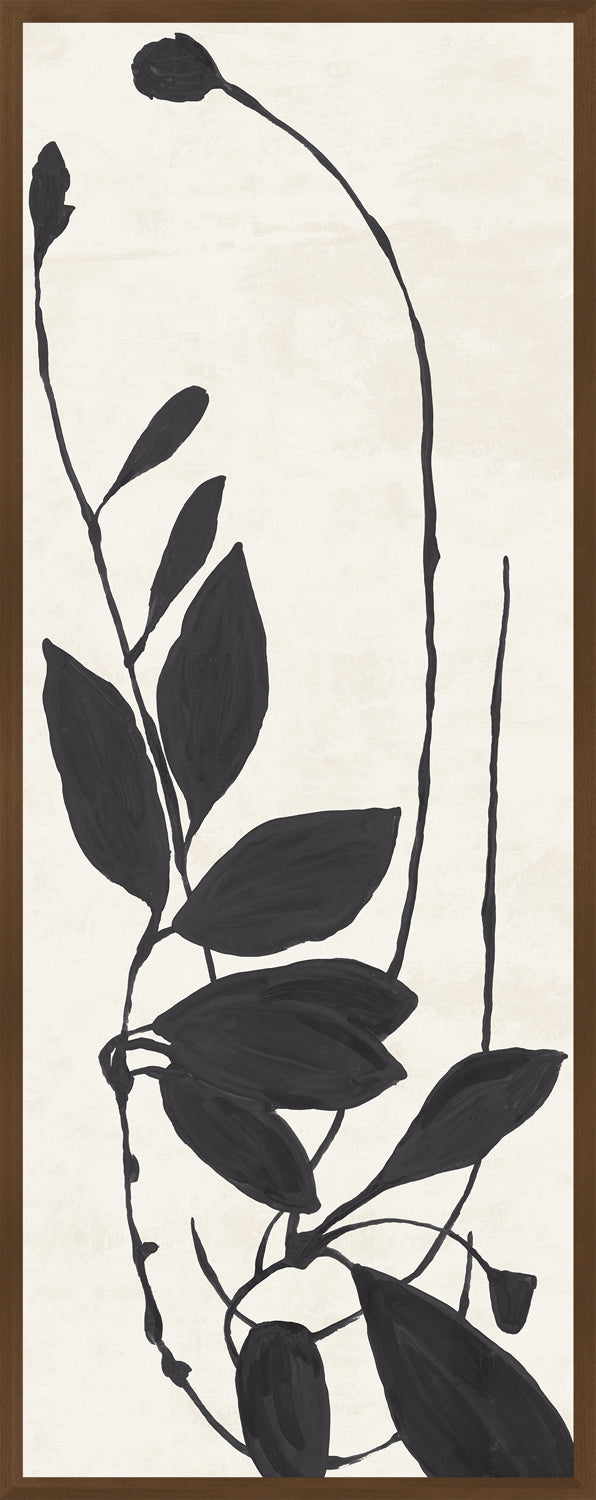 angle view of Flora Silhouette I luxury Artwork