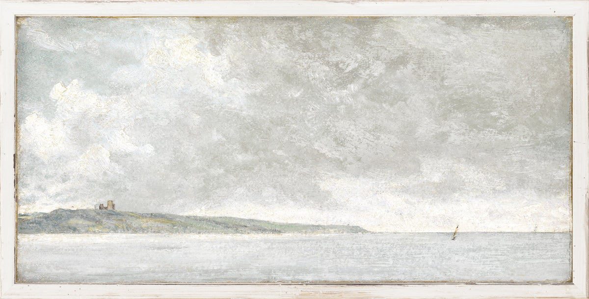front view of Petite Scapes Coastal Scene With Cliffs C. 1814 luxury Artwork