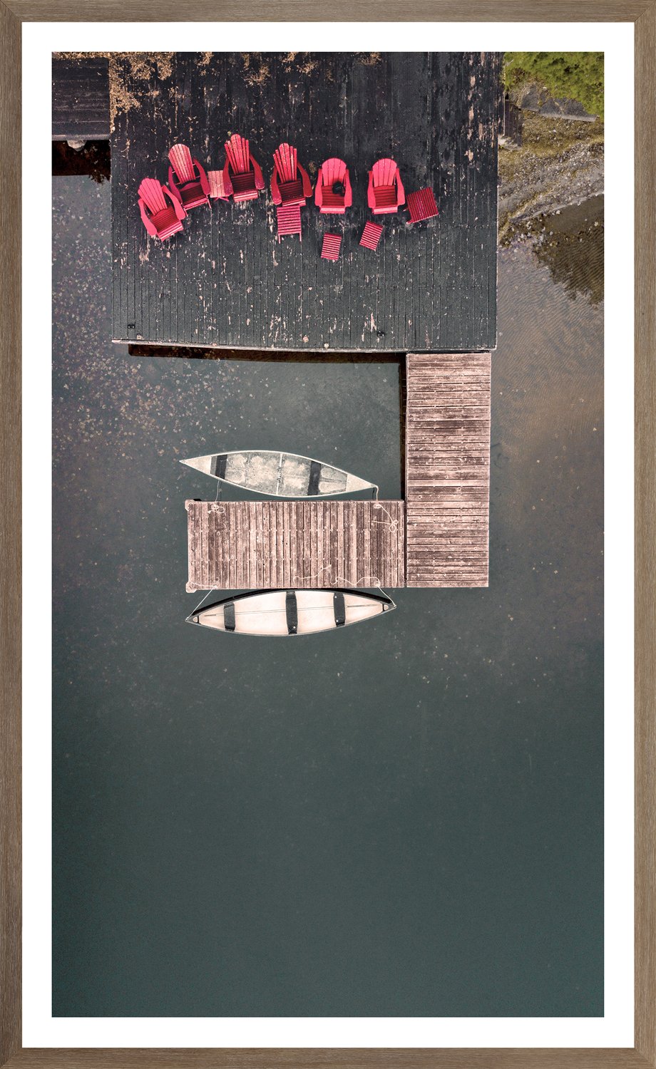 front view of Red Chairs luxury Artwork