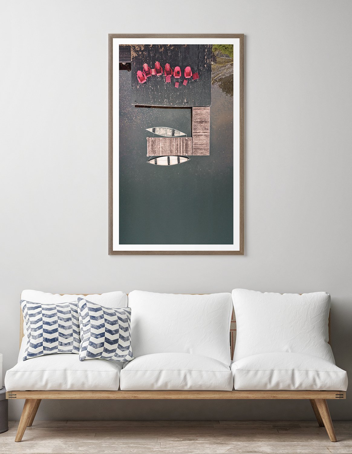 front view of Red Chairs luxury Artwork