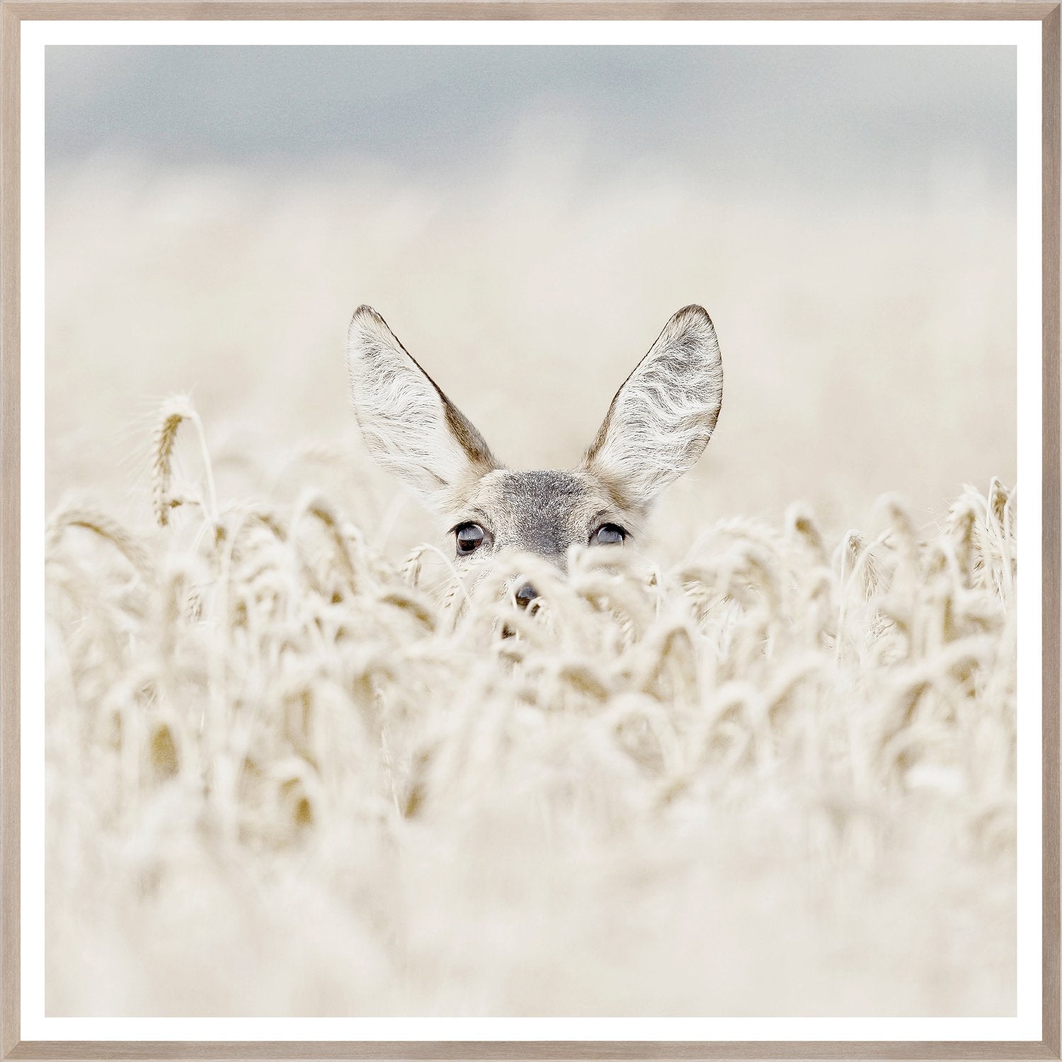 front view of Peekaboo Deer luxury Artwork