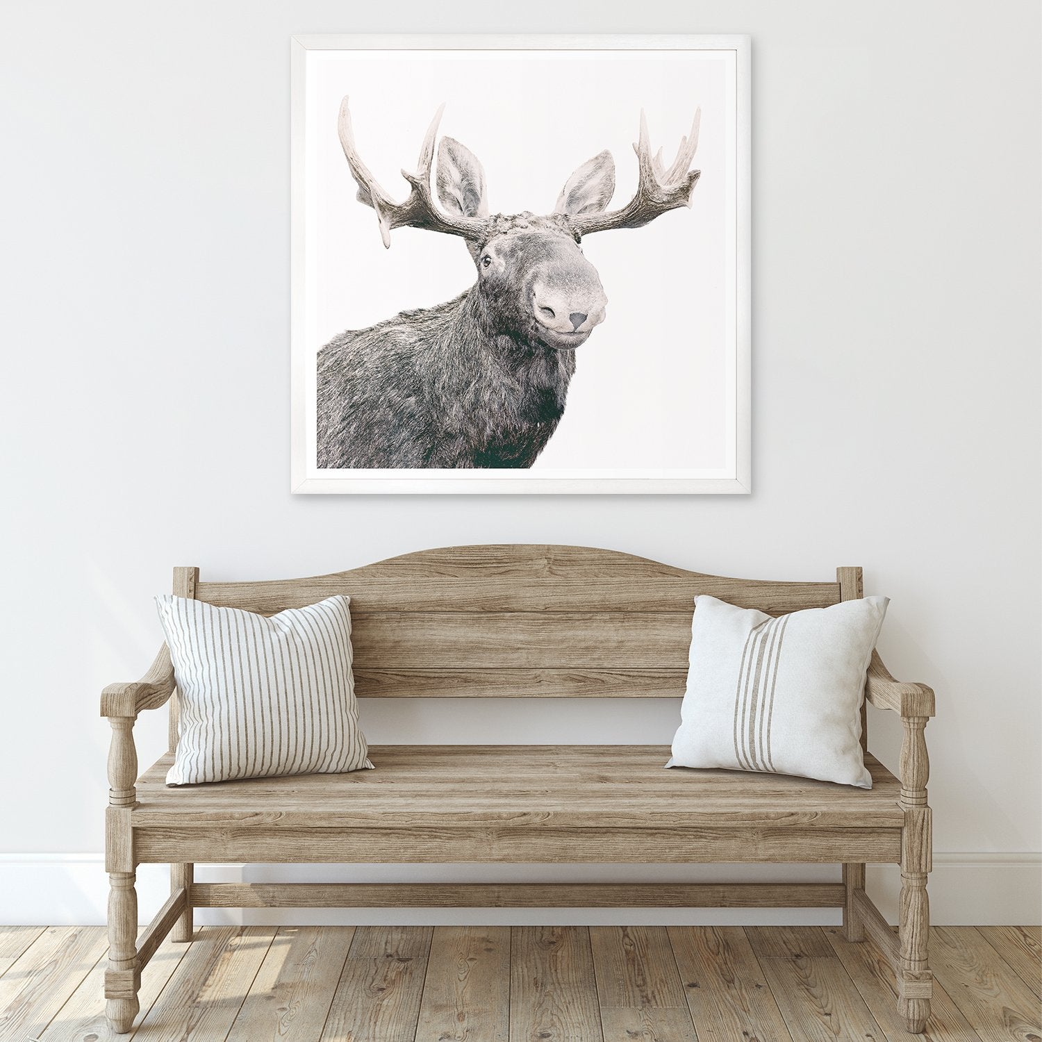 front view of Happy Moose luxury Artwork